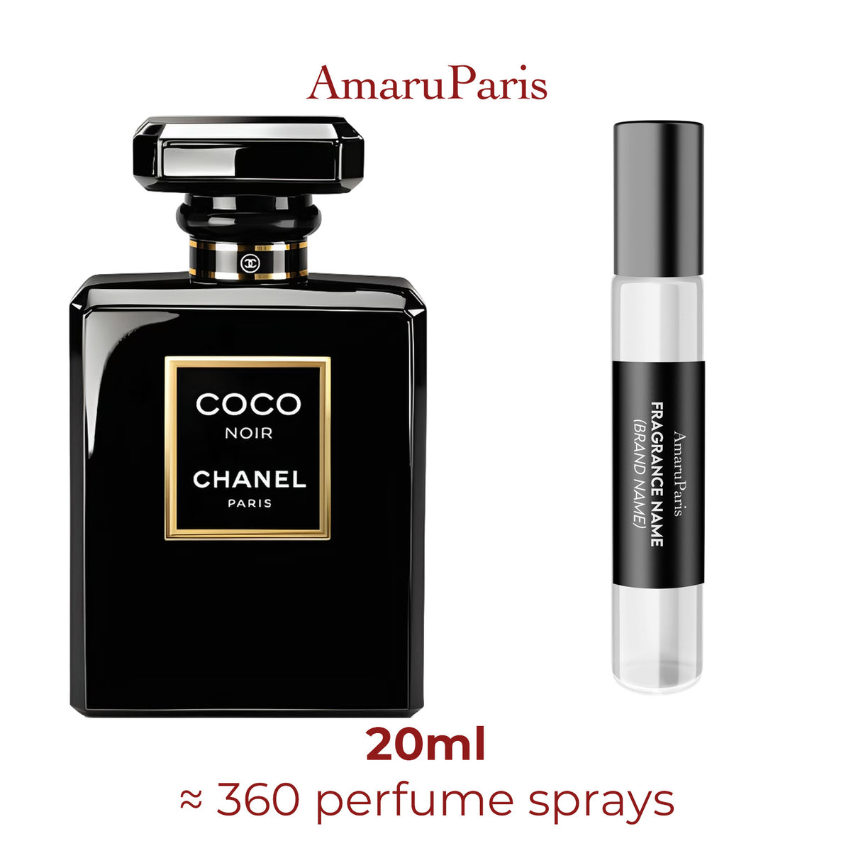 Parfum Coco Noir Chanel pour femme - décant 20 ml