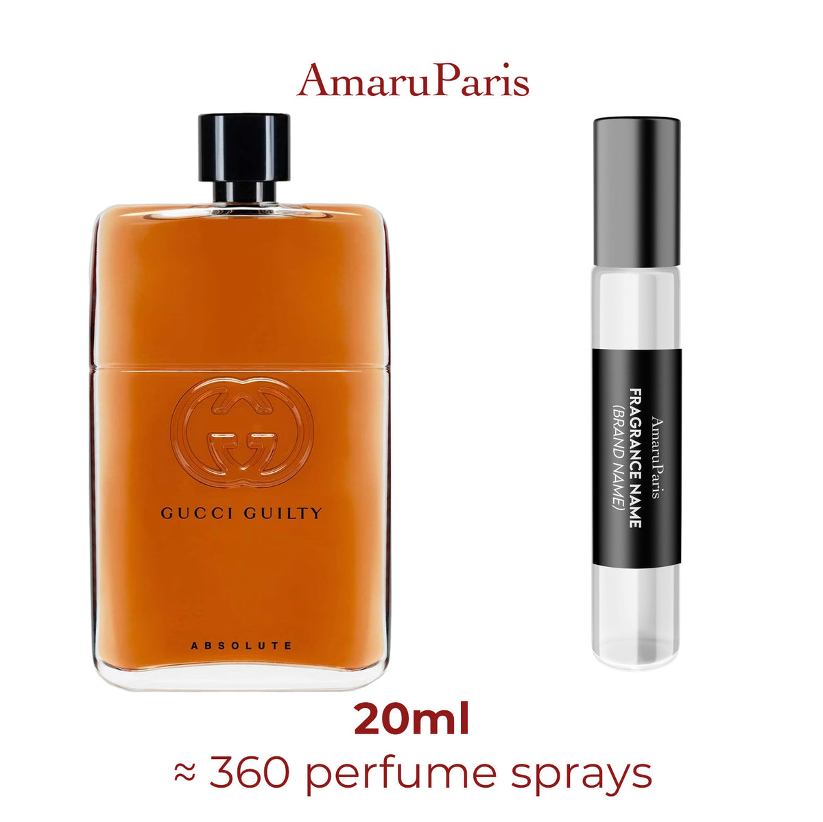 Parfum Guilty Absolute Gucci pour homme - décant 20 ml