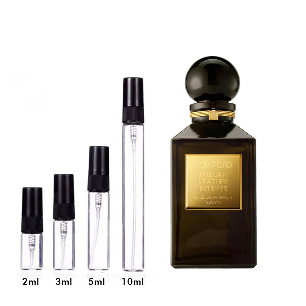 Parfum Tuscan Leather Intense Tom Ford unisexe - échantillons 2 ml, 3 ml, 5 ml et 10 ml