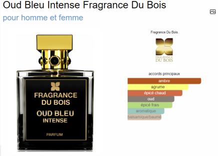 Parfum Oud Bleu Intense Fragrance Du Bois unisexe AmaruParis