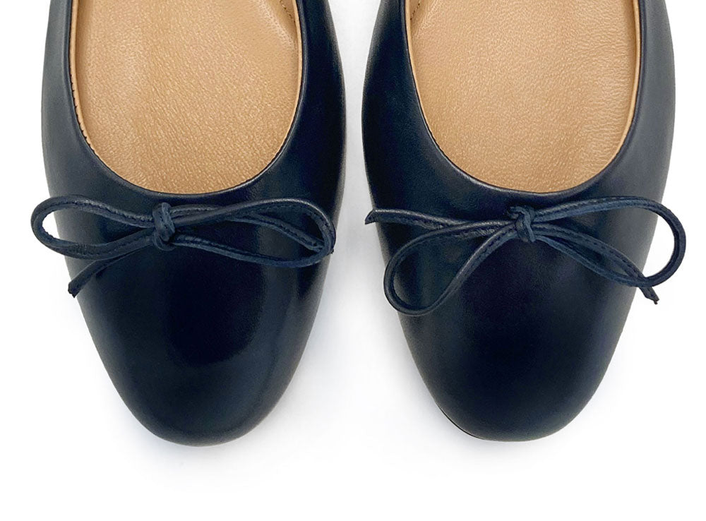Blaue Sacchetto-Ballerinas aus Leder