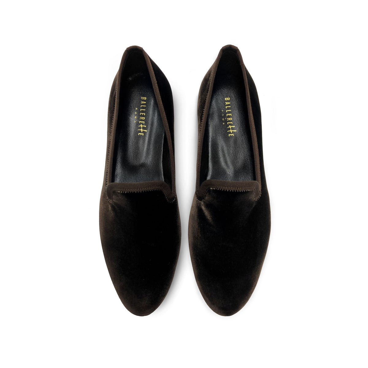 Slippers da donna marroni in velluto