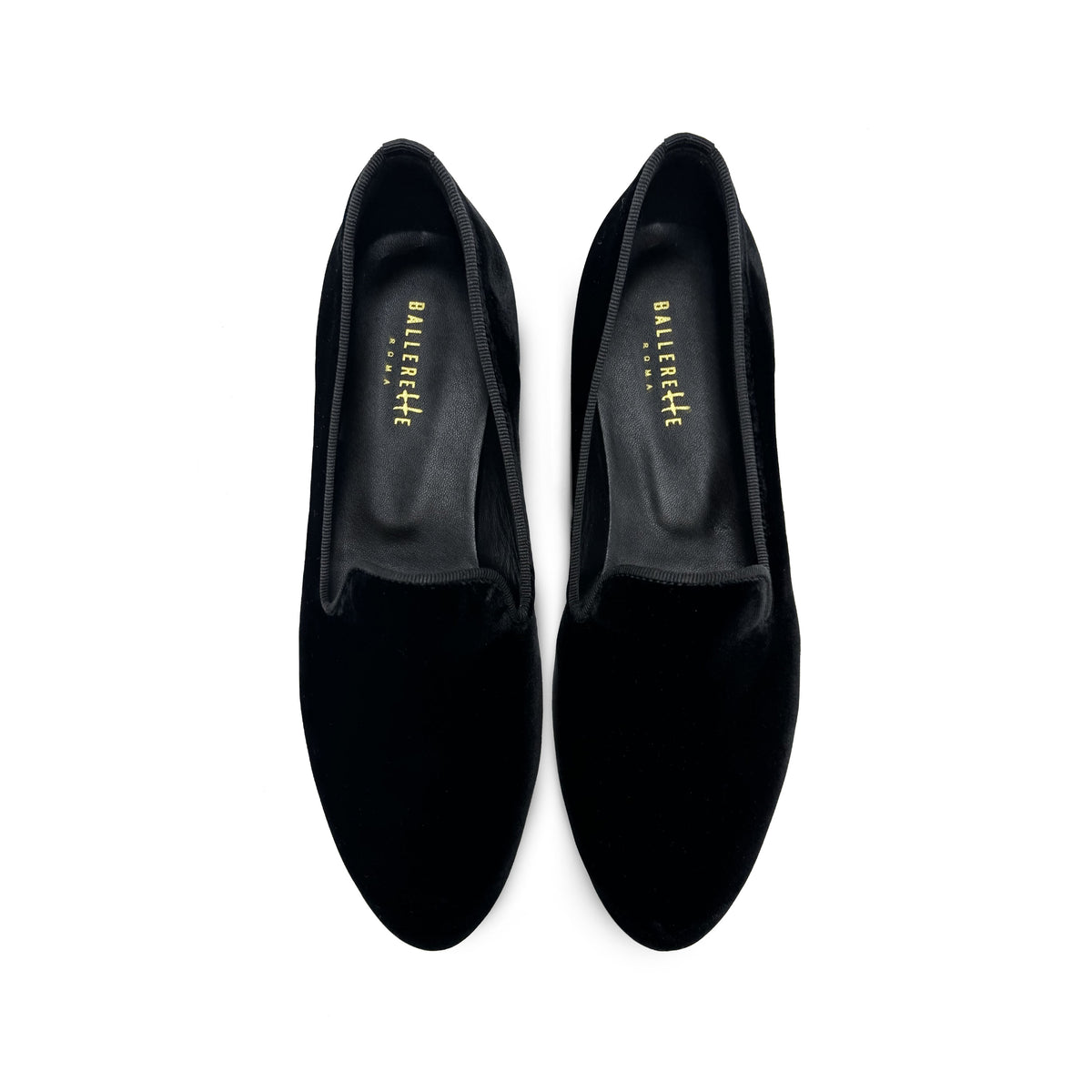 Slippers da donna nere in velluto