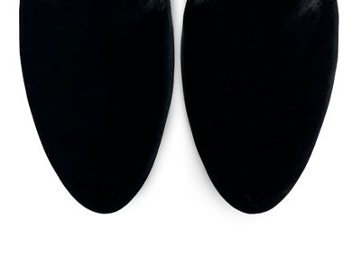 Schwarze Damen Slippers aus Samt