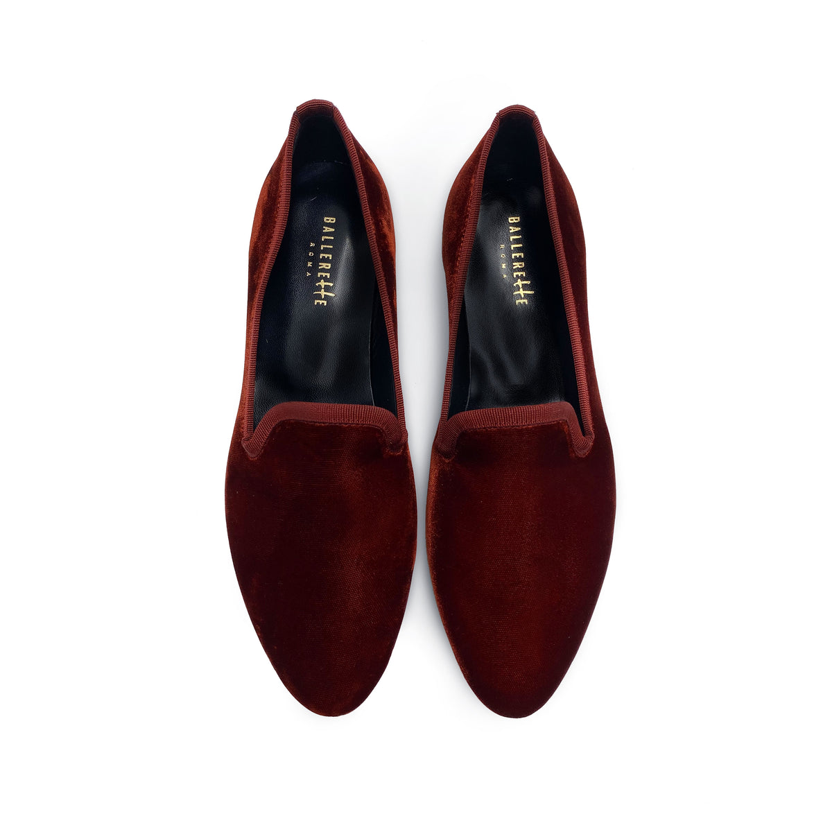 Slippers da donna ruggine in velluto