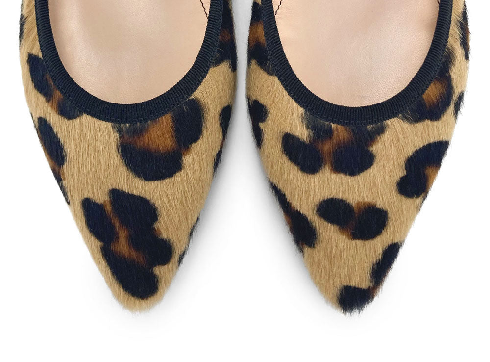 Ballerine a punta animalier leopardate