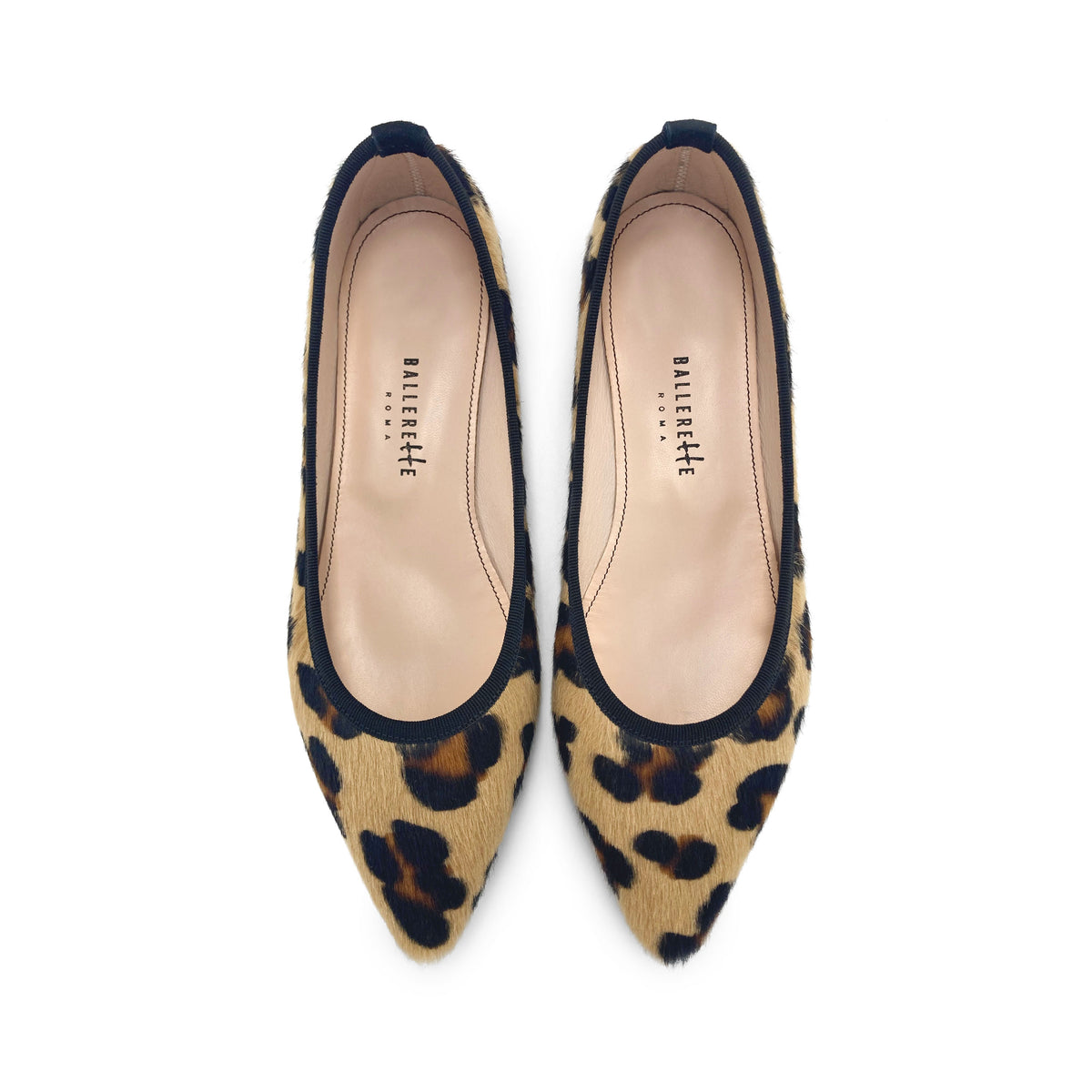 Ballerine a punta animalier leopardate