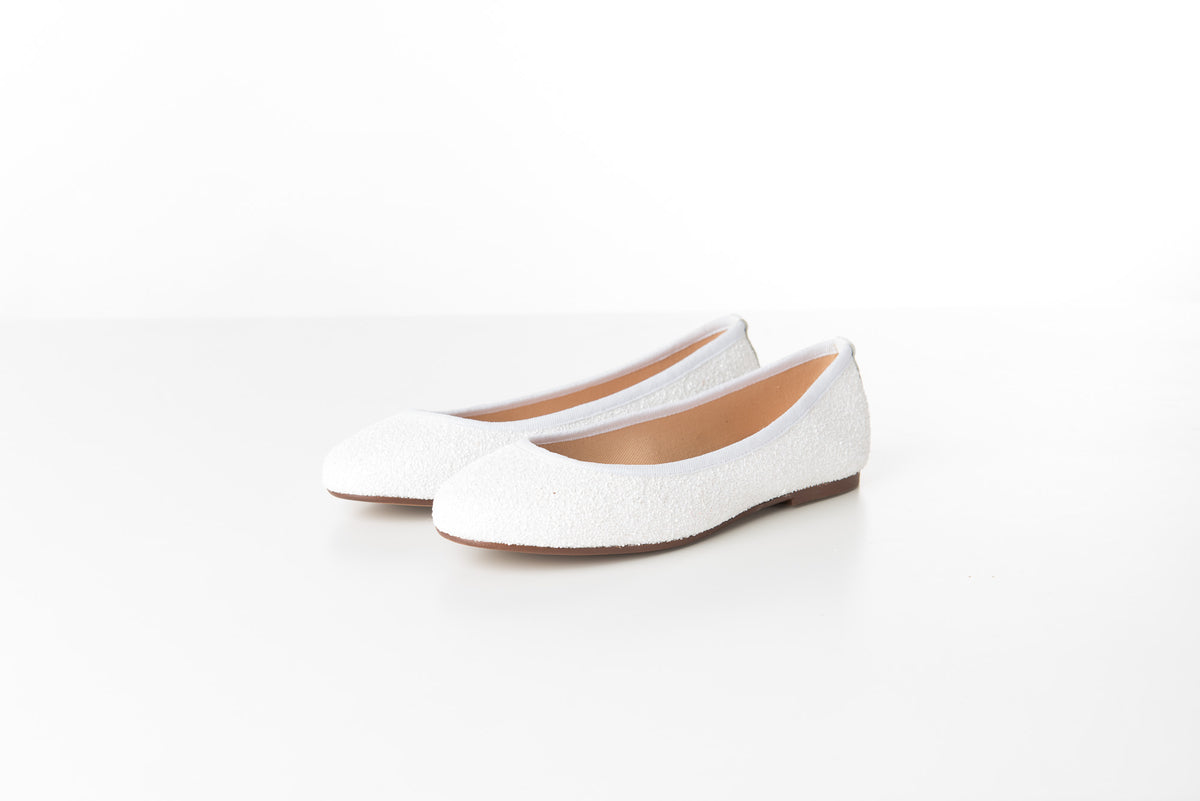 Ballerine bianche da cerimonia glitterate