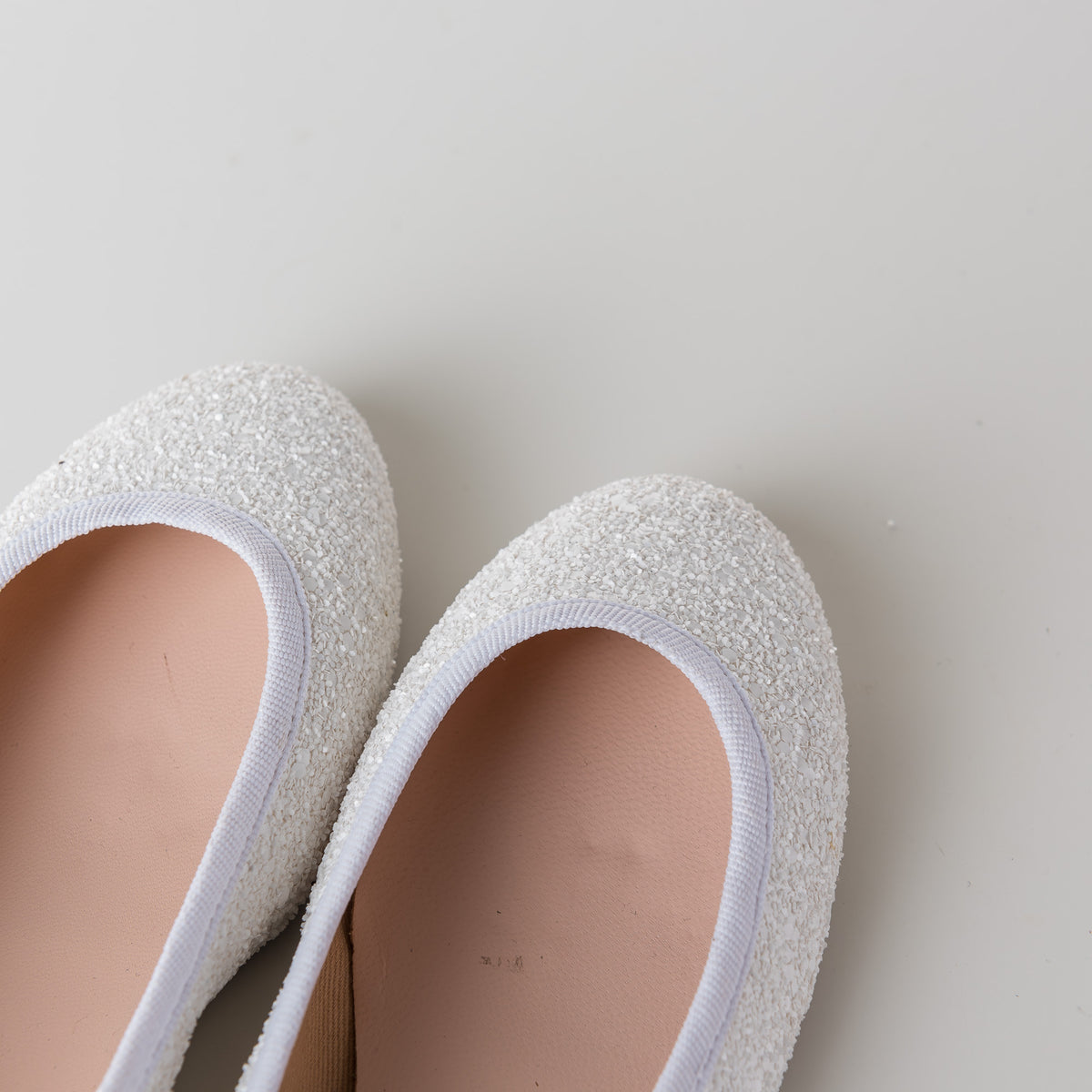 Ballerine bianche da cerimonia glitterate