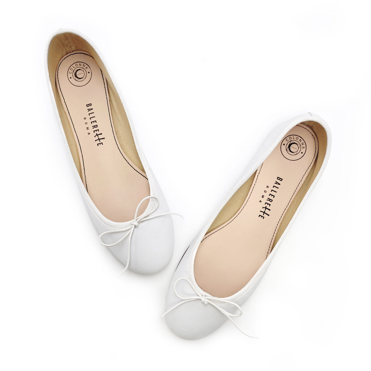 Ballerine in pelle bianche