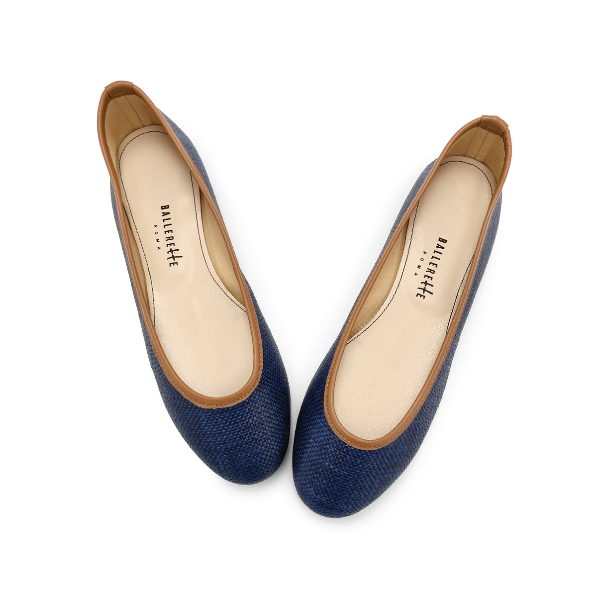 Ballerine estive blu in rafia