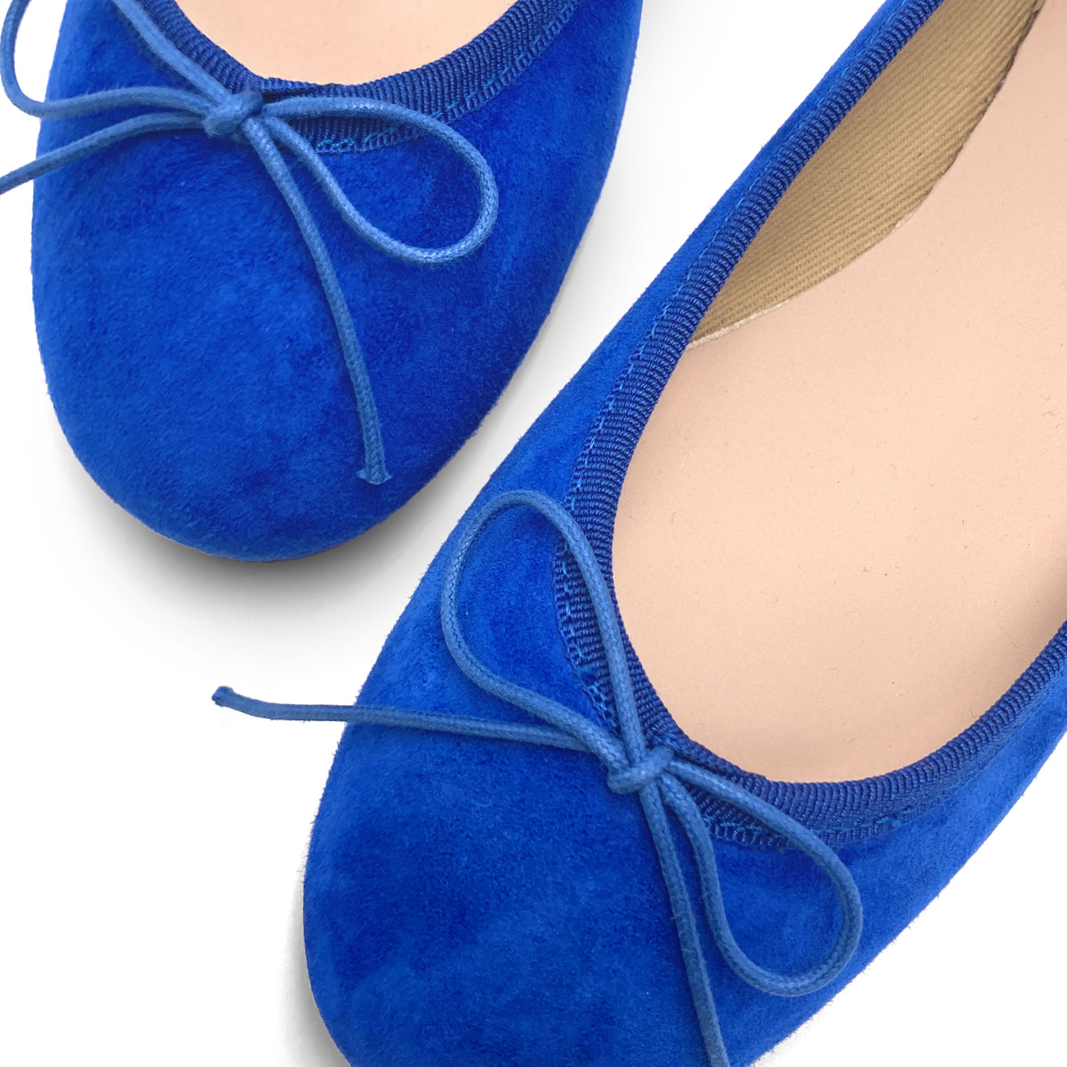 Ballerines en daim bluette