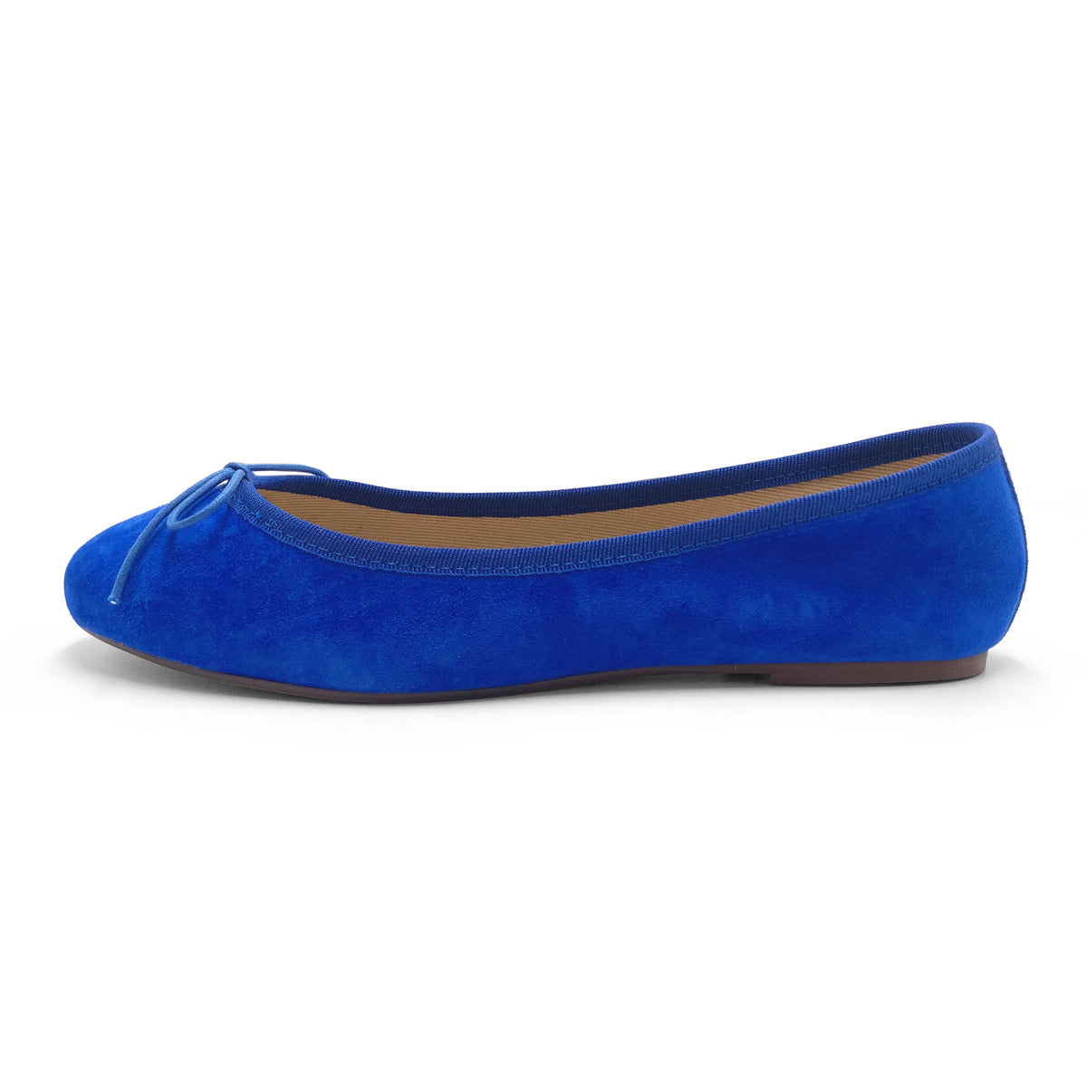 Ballerines en daim bluette