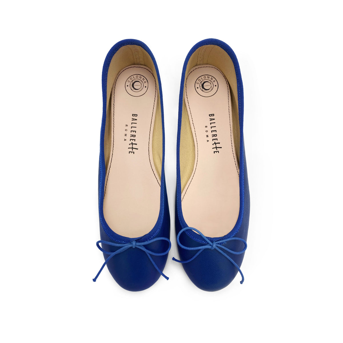 Ballerine in pelle blu elettrico