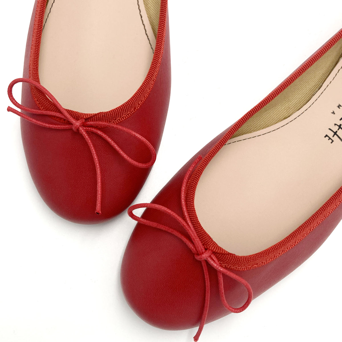 Ballerine rosse in pelle