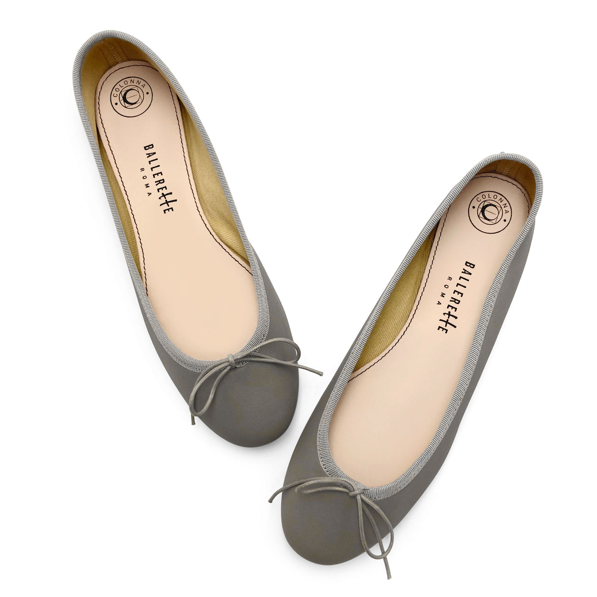 Ballerine in pelle taupe