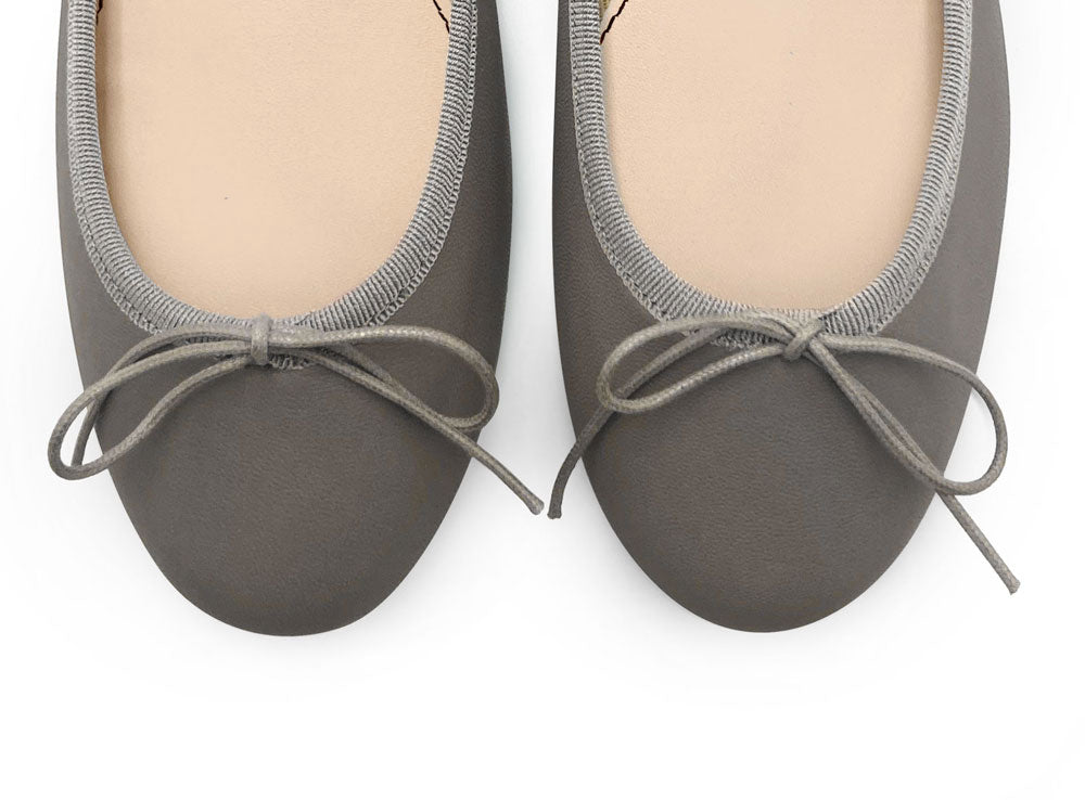 Ballerine in pelle taupe