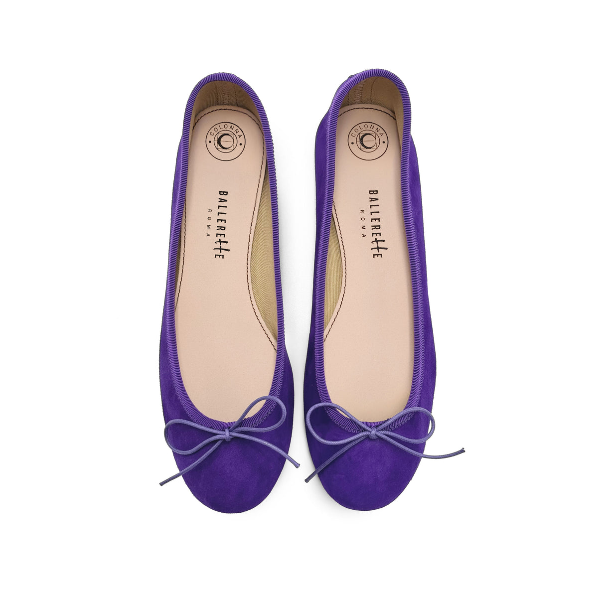 Purple Suede Ballet Flats