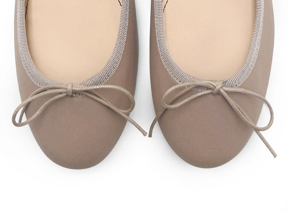 Ballerine in pelle tortora