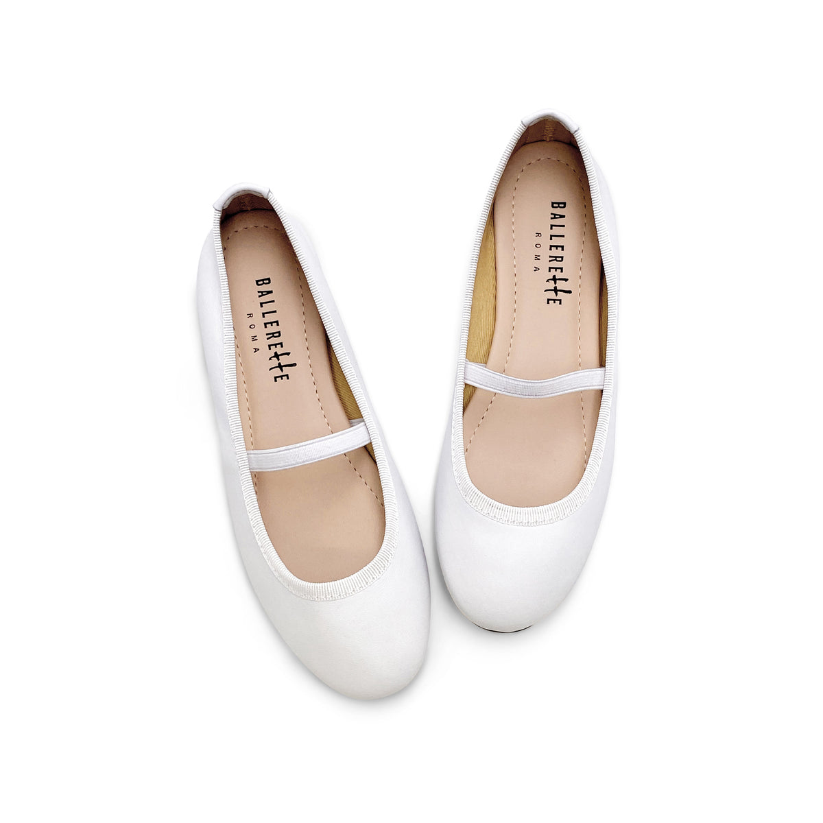 Bailarinas para niña en piel blanca con elástico
