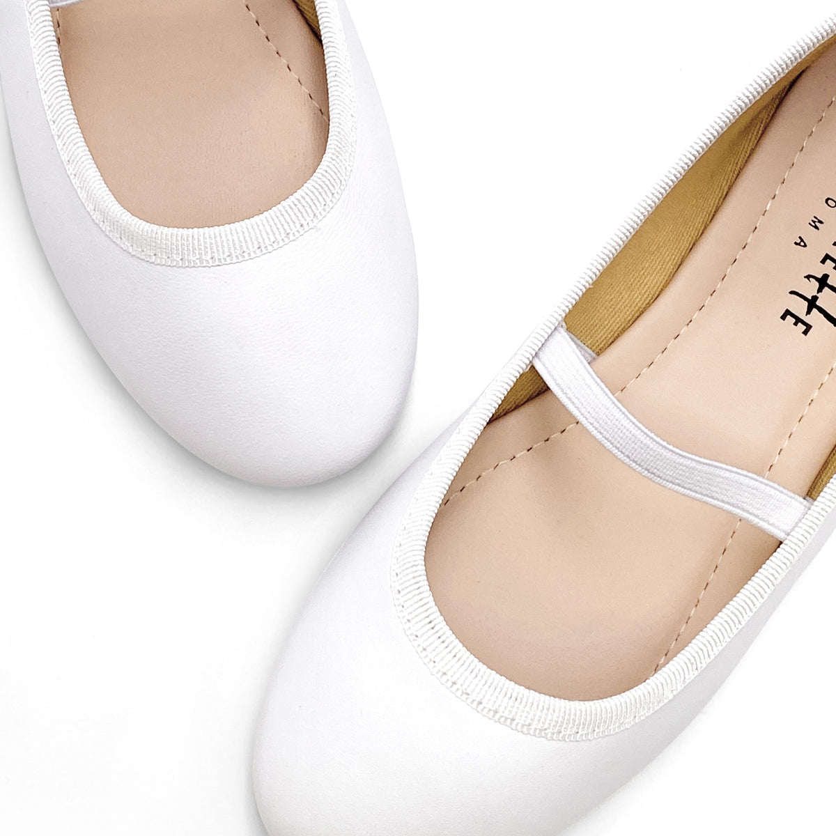 Bailarinas para niña en piel blanca con elástico