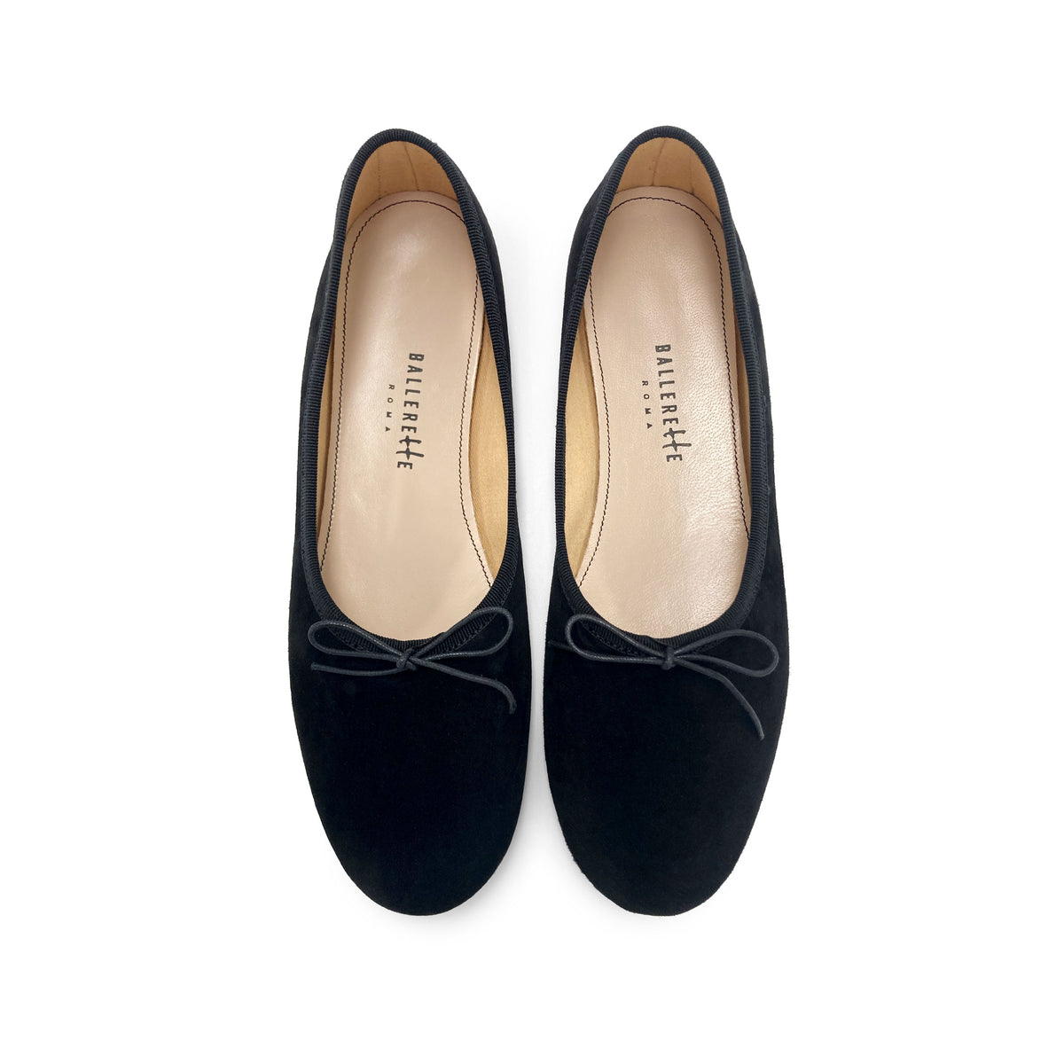 Ballerine "glove shoes" donna nere in camoscio