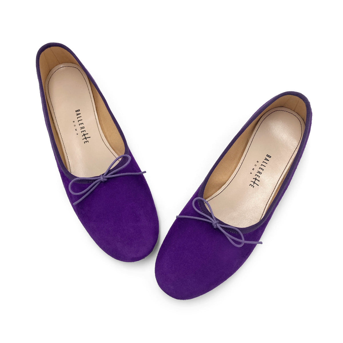 Ballerine "glove shoes" donna viola in camoscio