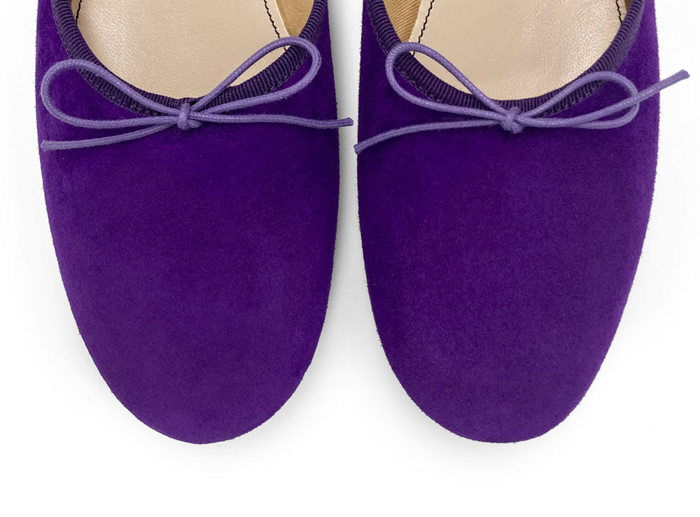 Ballerine "glove shoes" donna viola in camoscio