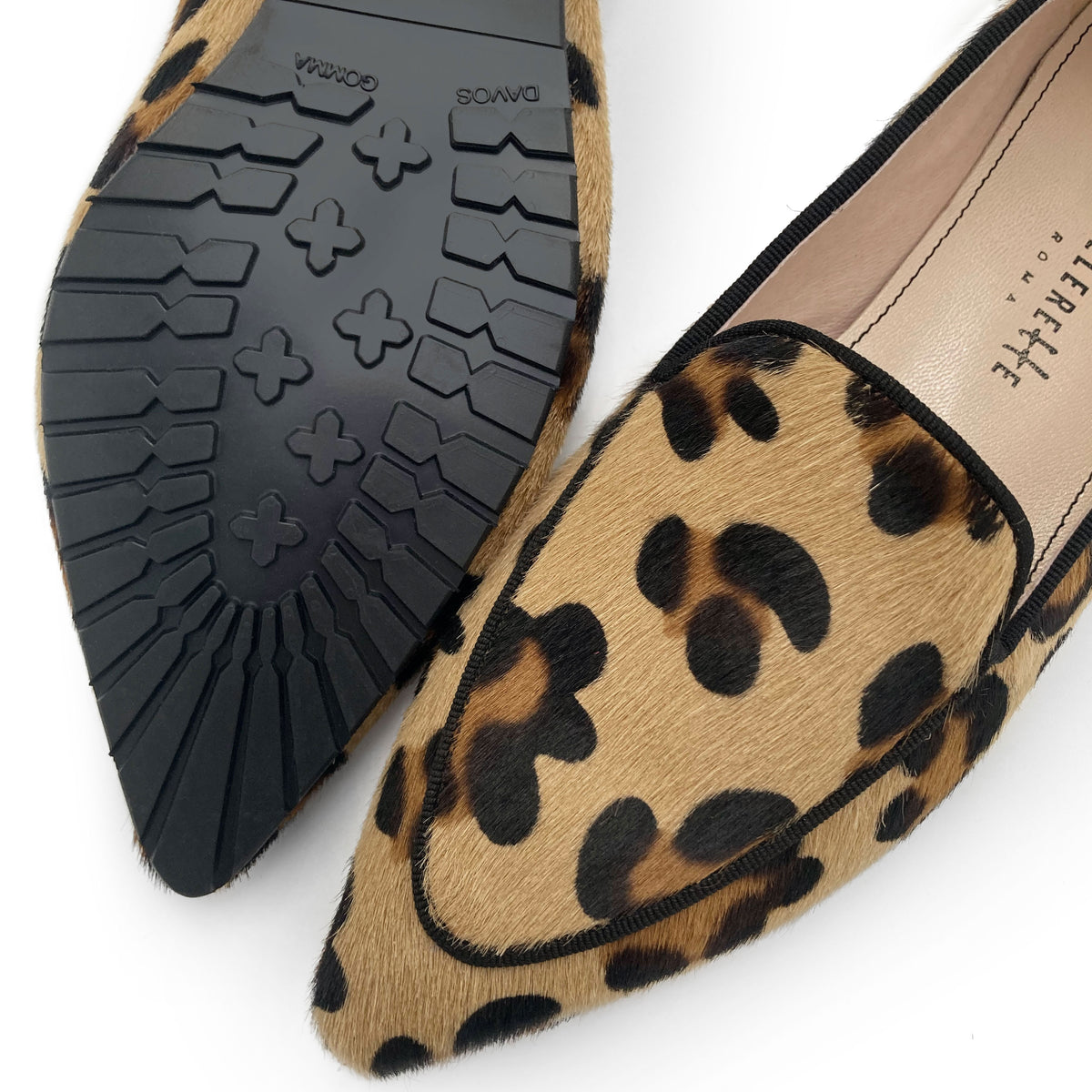 Mocassini donna eleganti in cavallino animalier