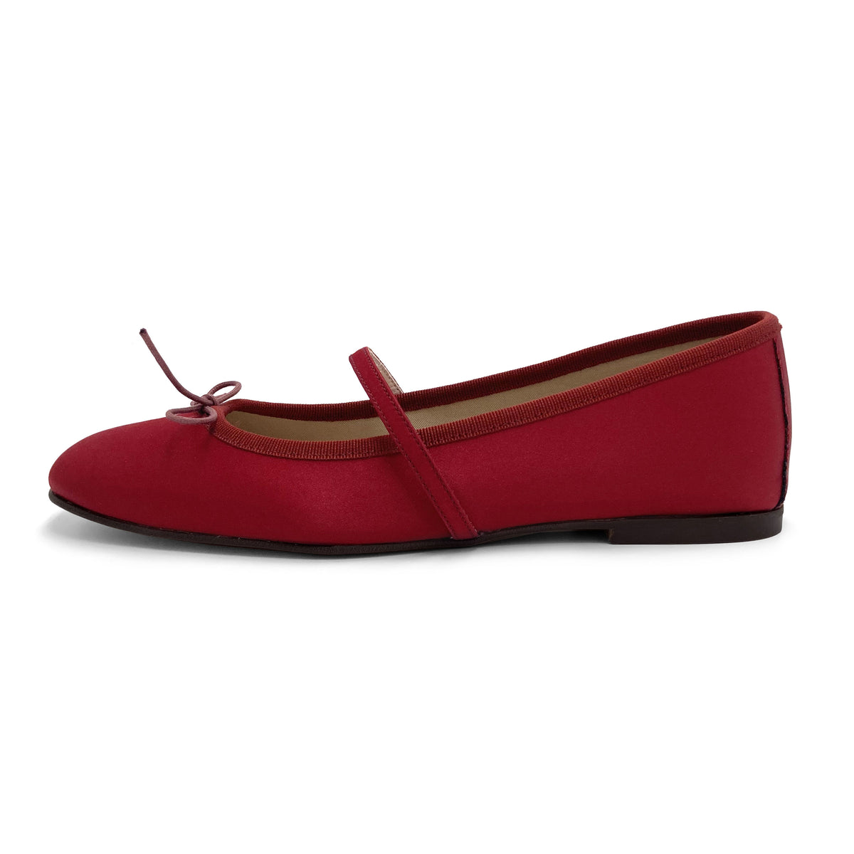 TT Go Green Collection - Ballerine Mary Jane rosse in raso eco