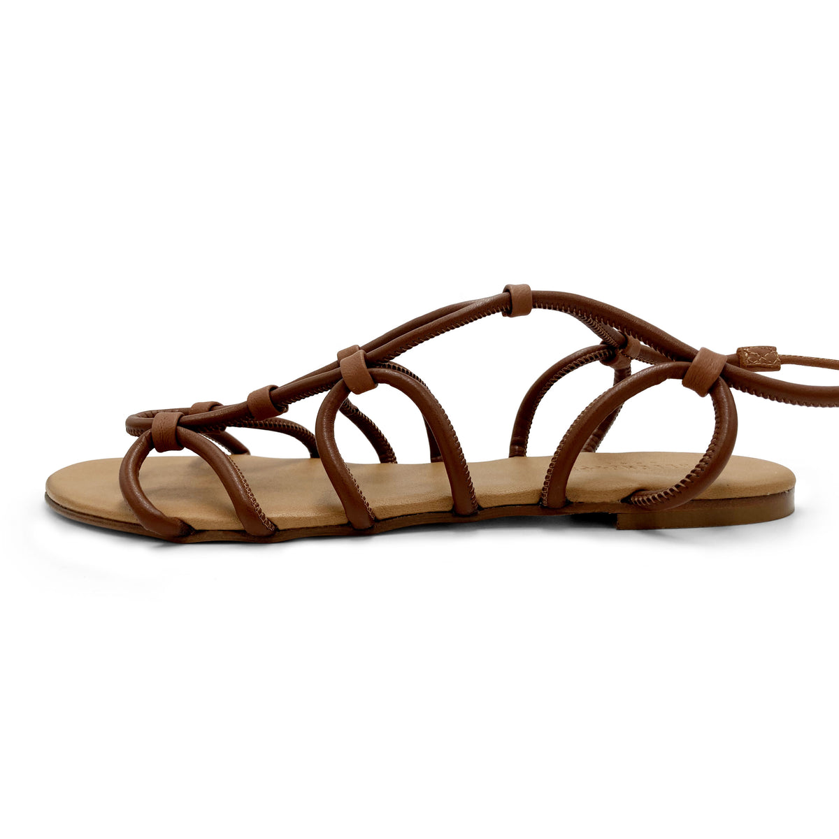 Römersandalen aus braunem Leder
