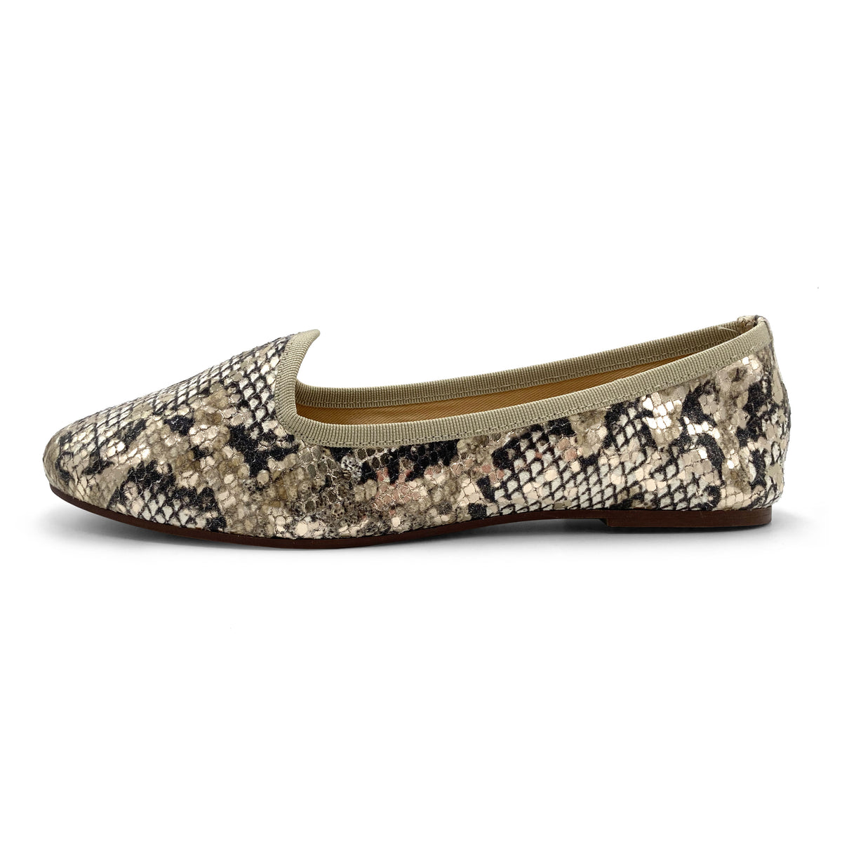 Damen-Loafers im Schlangenleder-Print