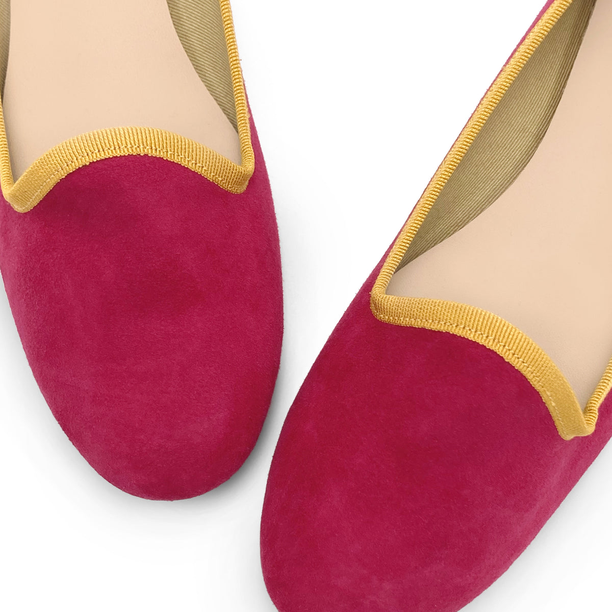 Slippers donna in camoscio fucsia