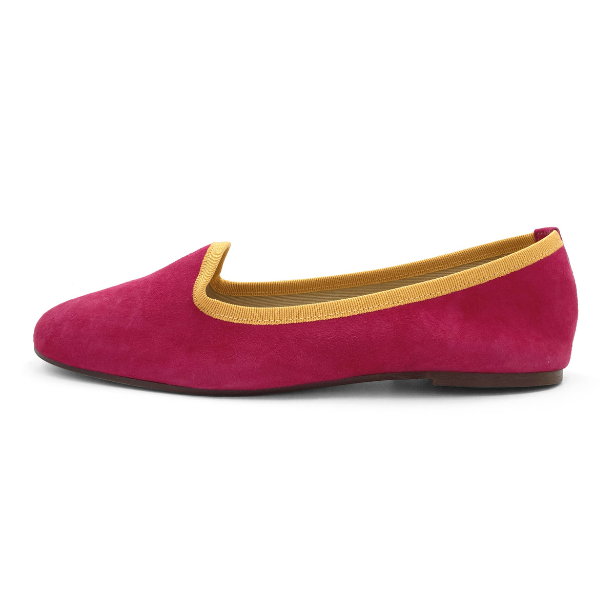 Slippers donna in camoscio fucsia