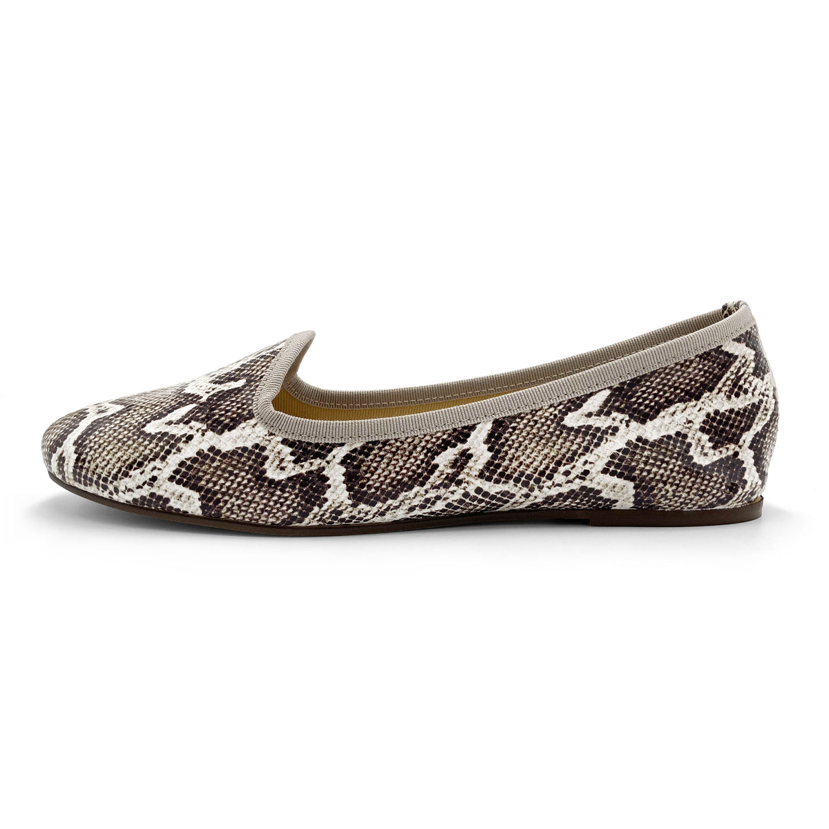 Slippers donna animalier pitonate in pelle
