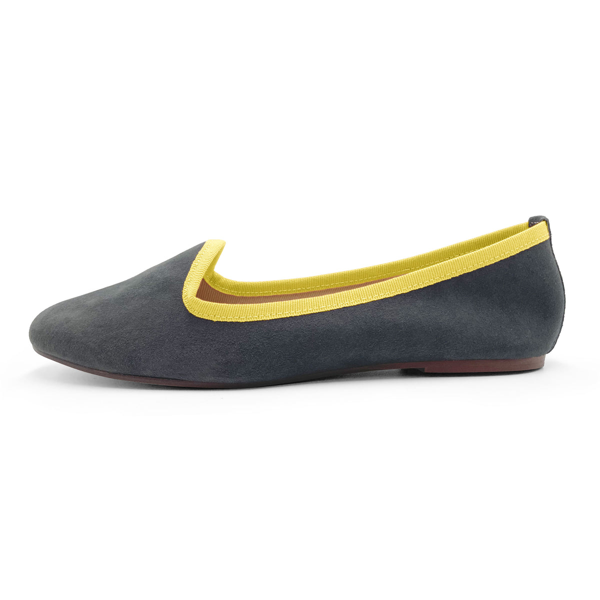 Slippers da donna in camoscio fumo