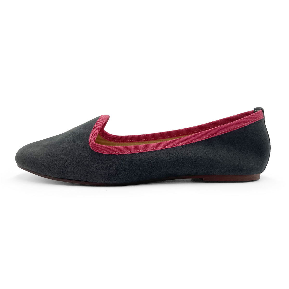 Damenslippers aus rauchgrauem Wildleder