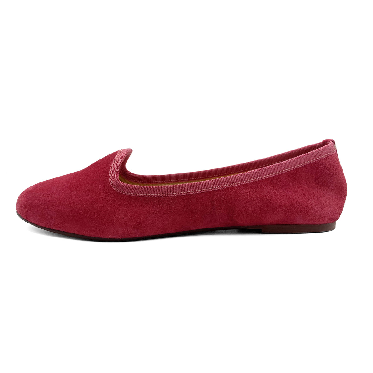 Slippers donna in camoscio rosso