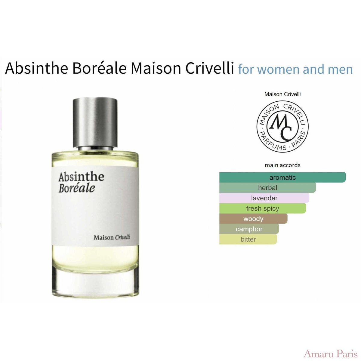 Absinthe Boréale Maison Crivelli for women and men - ParfumAmaruParis