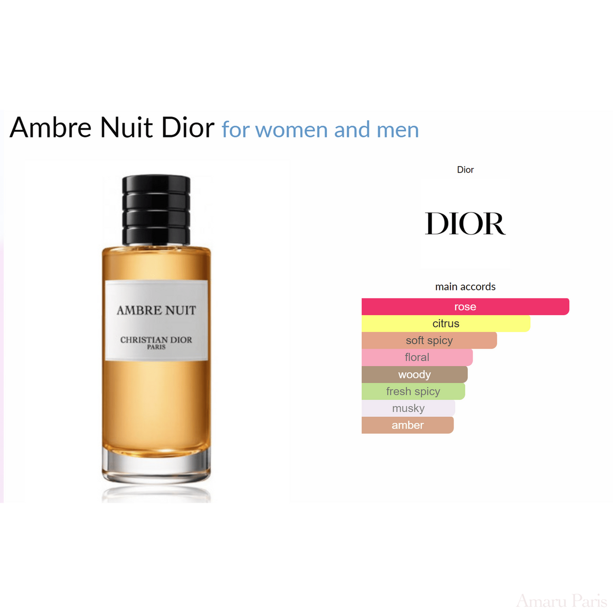 Ambre Nuit Dior for women and men Decant Fragrance Samples - ParfumAmaruParis