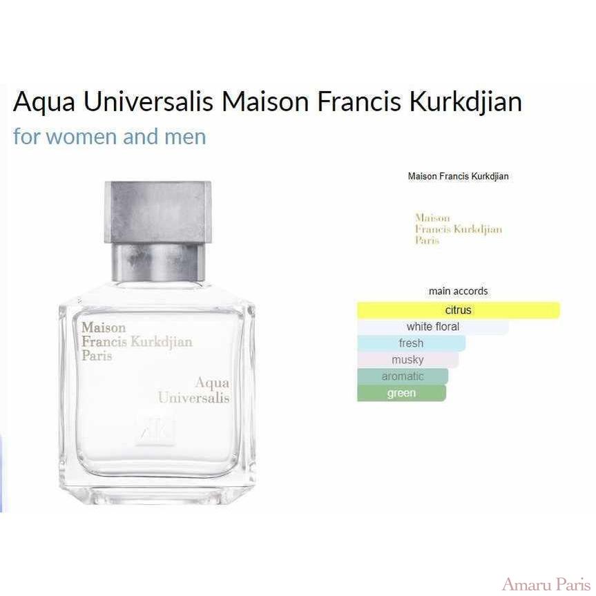 Aqua Universalis Maison Francis Kurkdjian for women and men - ParfumAmaruParis