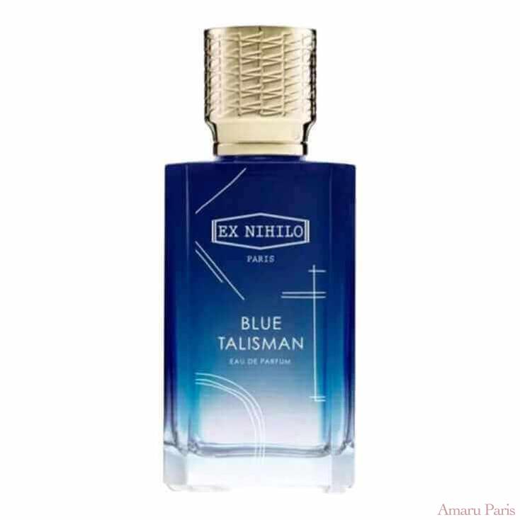Blue Talisman d'Ex Nihilo – flacon original et fiole décant Amaru Paris