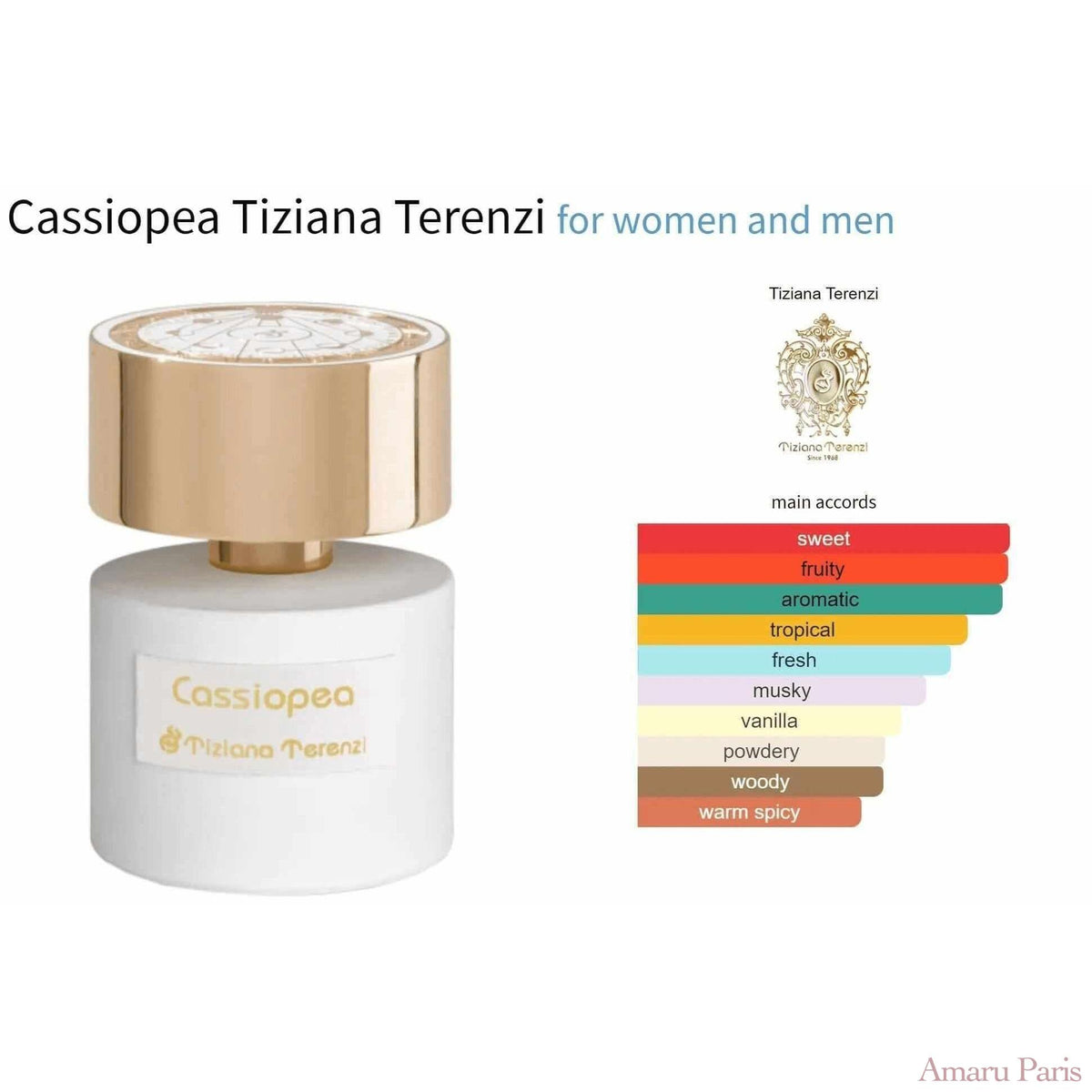Cassiopea Tiziana Terenzi for women and men Decant Fragrance Samples - ParfumAmaruParis