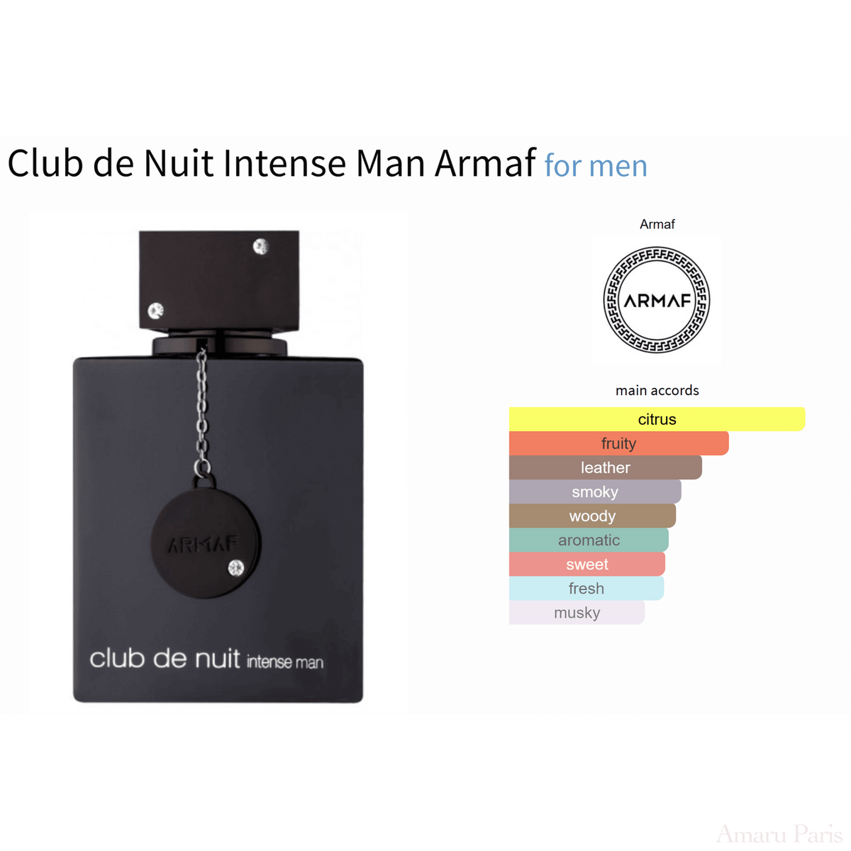 Club de Nuit Intense Man Armaf for men - ParfumAmaruParis