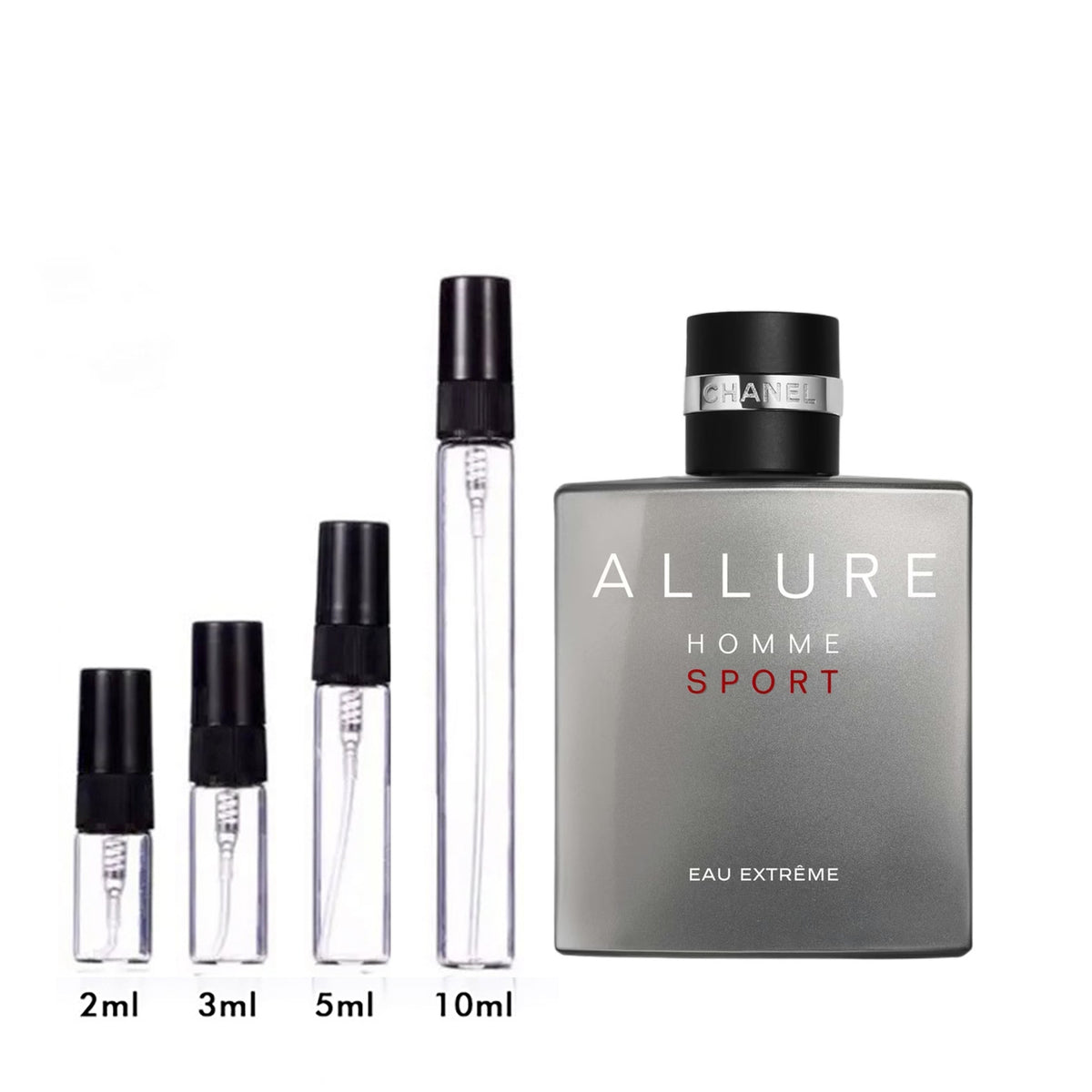 Parfum Allure Homme Sport Eau Extrême Chanel pour homme - échantillons 2 ml, 3 ml, 5 ml et 10 ml