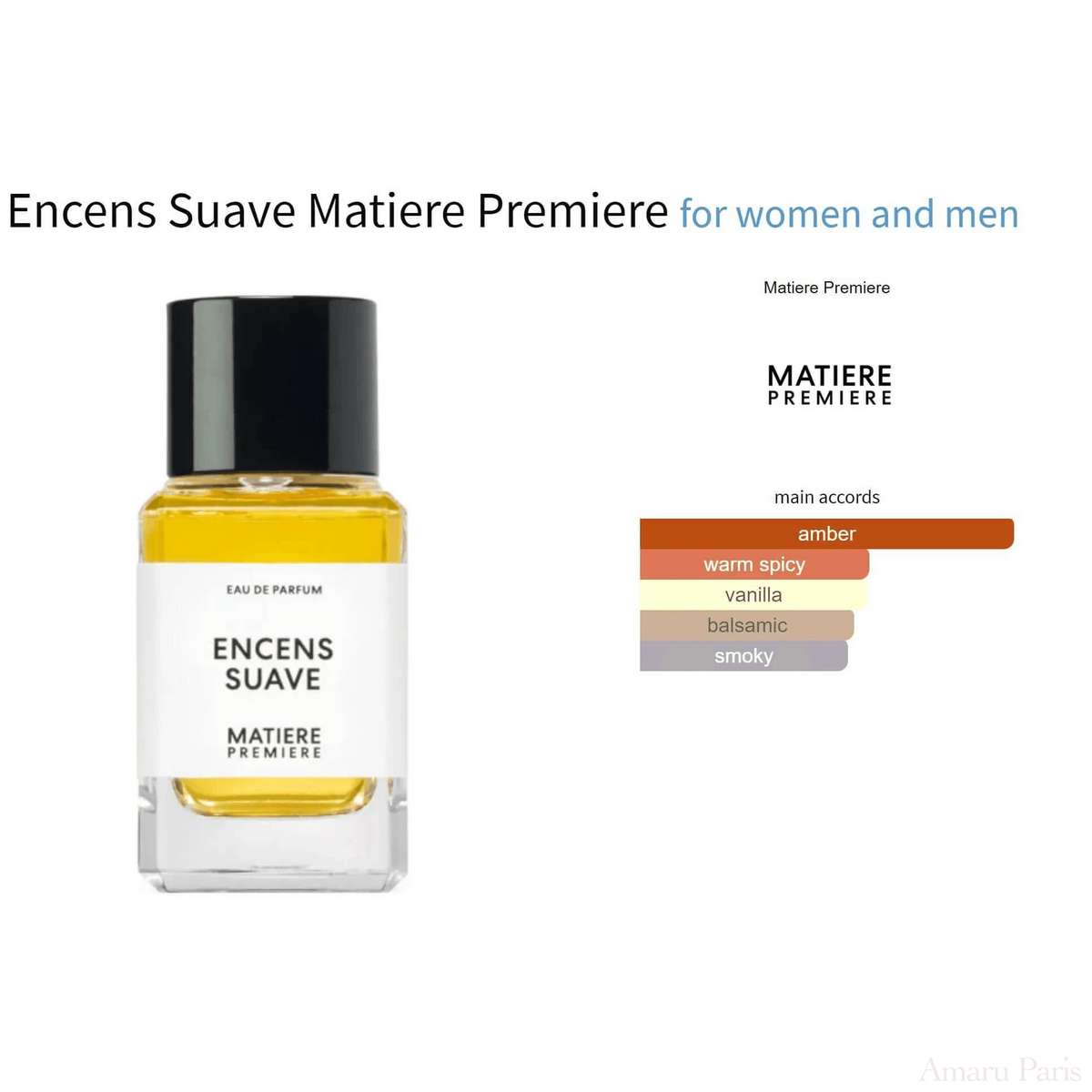 Encens Suave Matiere Premiere for women and men Decant Fragrance Samples - ParfumAmaruParis