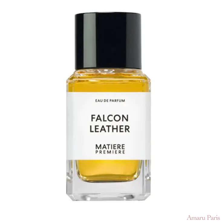 Falcon Leather de Matière Première – flacon original et fiole décant Amaru Paris