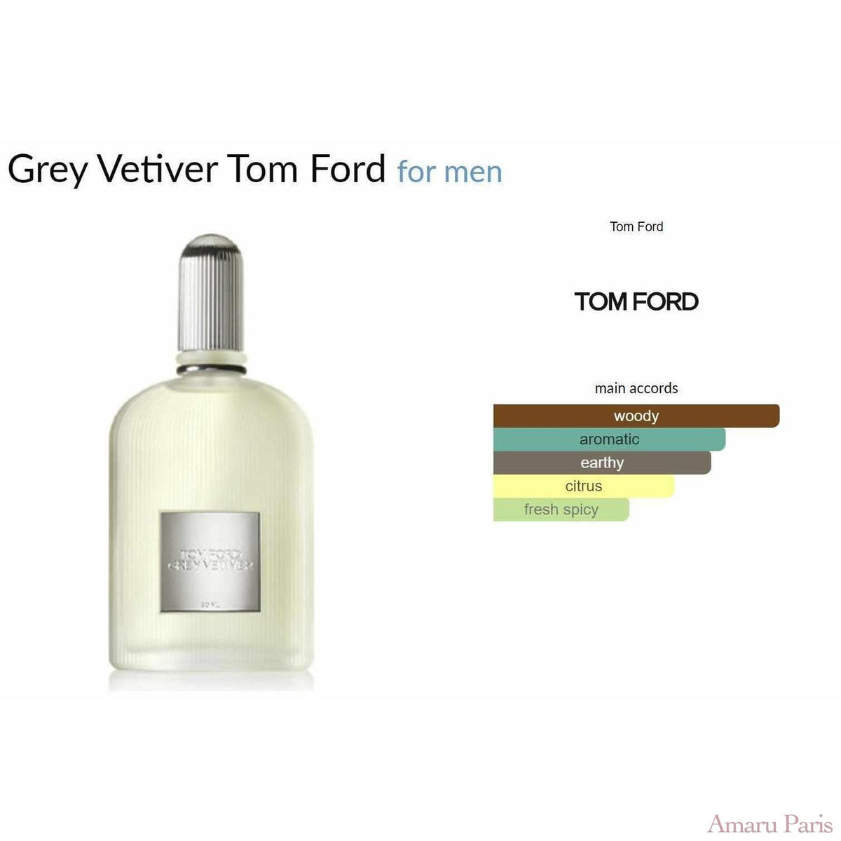 Grey Vetiver Tom Ford for men - ParfumAmaruParis