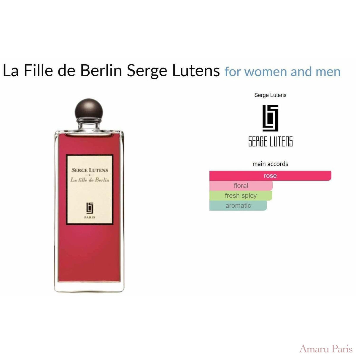 La Fille de Berlin Serge Lutens for women and men - ParfumAmaruParis