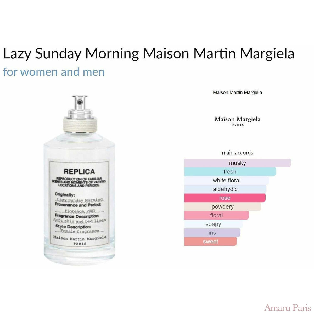 Lazy Sunday Morning Maison Martin Margiela for women and men - ParfumAmaruParis